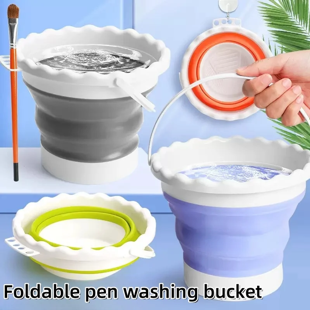 Art & Craft Paper Ideas - Collapsible Foldable Paint Brush Water Bucket