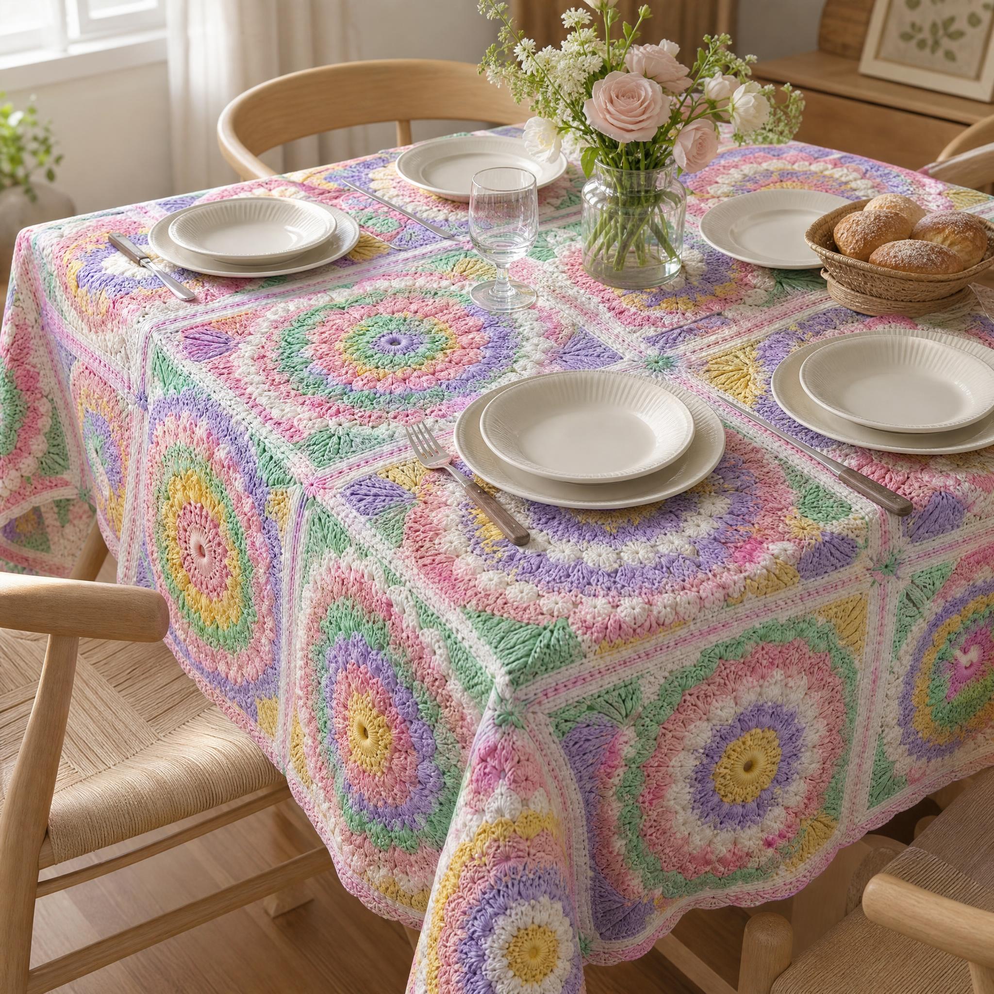 Art Crafting - Crafting & Crochet Revival Style Tablecloth,