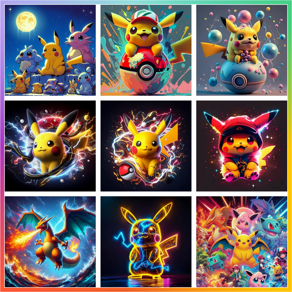 Art Craft Hobbies - Pikachu Pokemon Cute Cartoon Diamond Painting