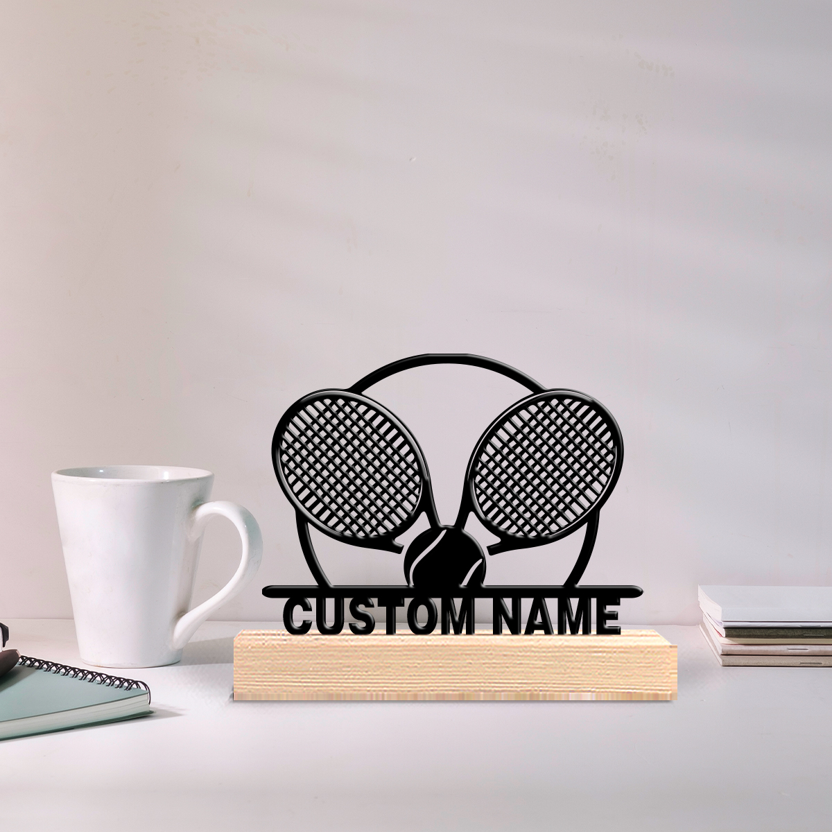 Art Crafting - 1pc Minimalist Tennis racket Personalized Text