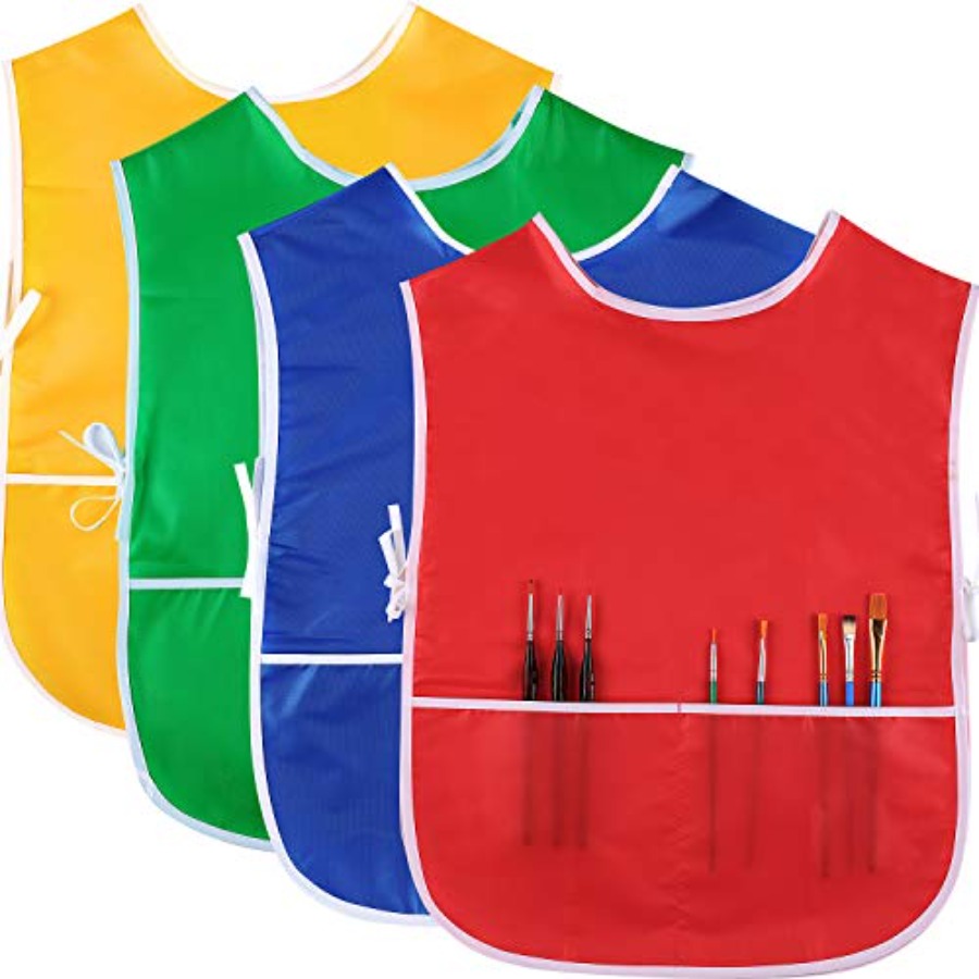 Art Craft Toddler - 4 Pieces Art Smock for Waterproof