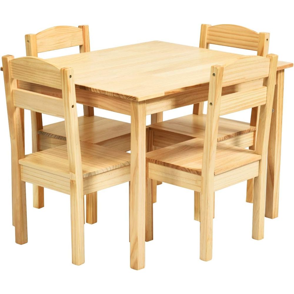Art Craft Activities For Preschoolers - 5-Piece Wooden Kids Activity Table and