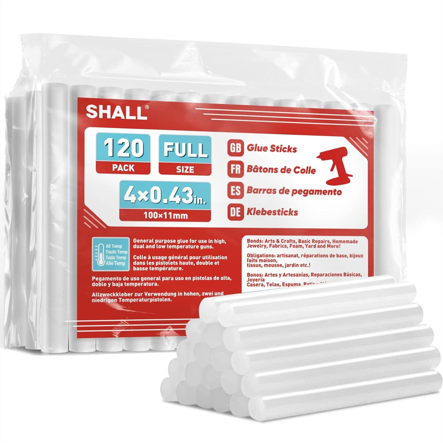 Art X Craft - Full Size Hot Glue Sticks 0.43