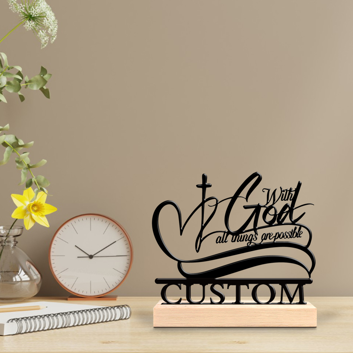 Art Crafting - 1pc Creative Christian love Customized Text