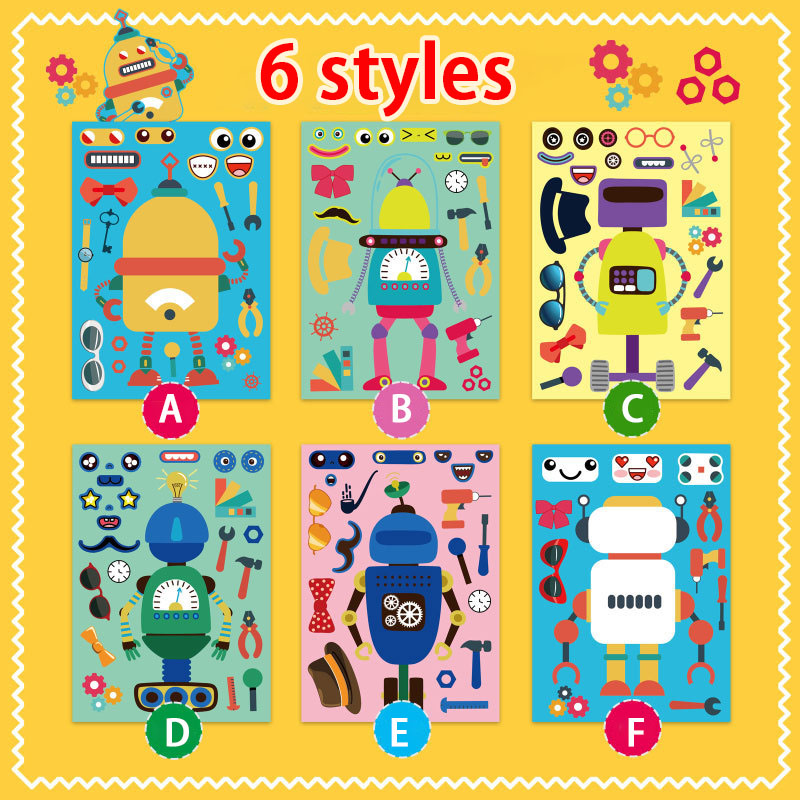 Assemble Robot Stickers For Ki - مراجعة Art Craft Toddler وسعره