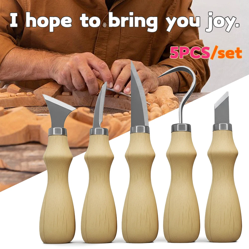 5Pcs Wood Carving Tools Set,Cu - مراجعة Craft Art Set وسعره