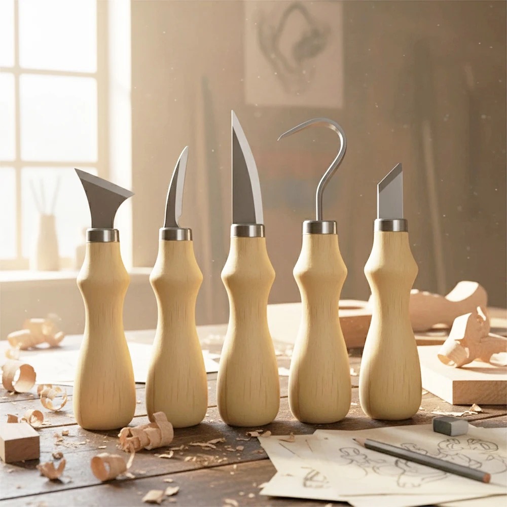 5Pcs Wood Carving Tools Set,Cu - مراجعة Craft Art Set وسعره