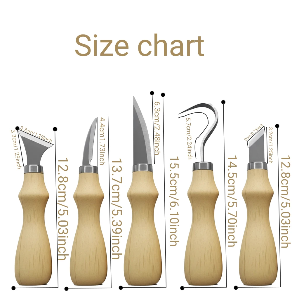 5Pcs Wood Carving Tools Set,Cu - مراجعة Craft Art Set وسعره