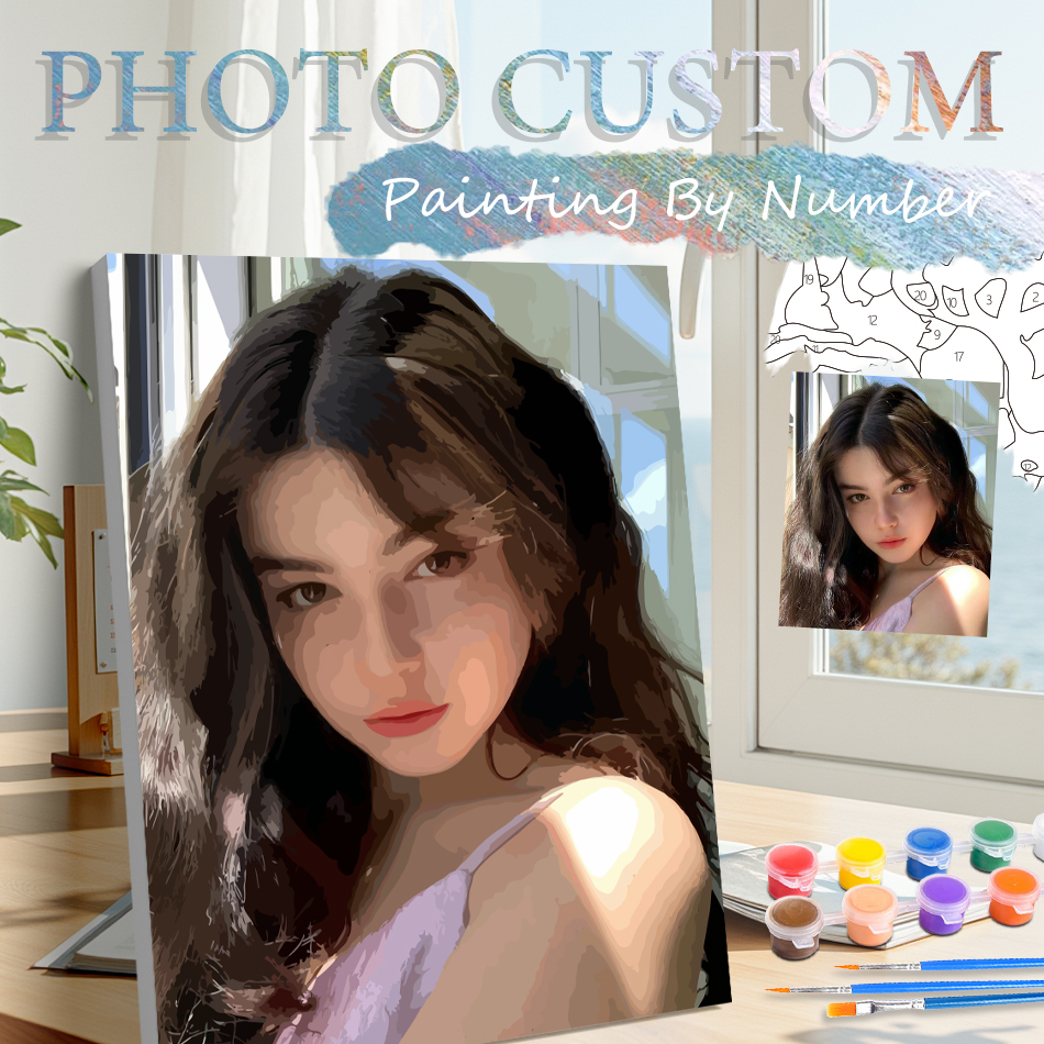 Photo Custom Painting By Numbe - مراجعة Art And Craft Photos وسعره