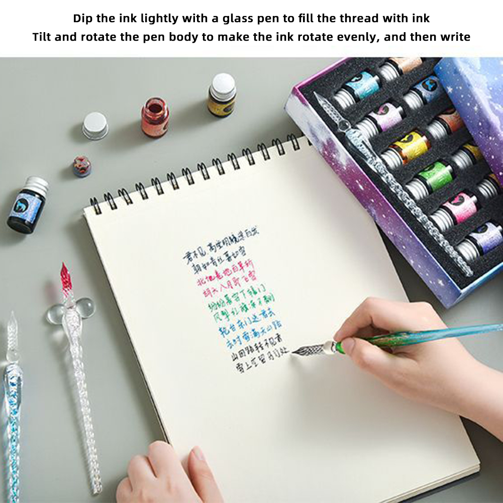 Calligraphy Glass Dip Pen Ink  - مراجعة Calligraphy Pen Set وسعره
