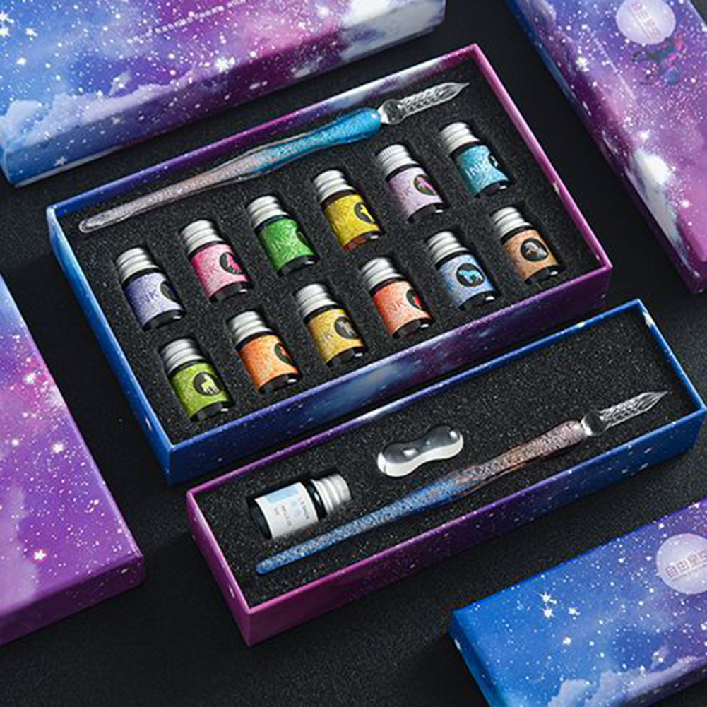 Calligraphy Glass Dip Pen Ink  - مراجعة Calligraphy Pen Set وسعره