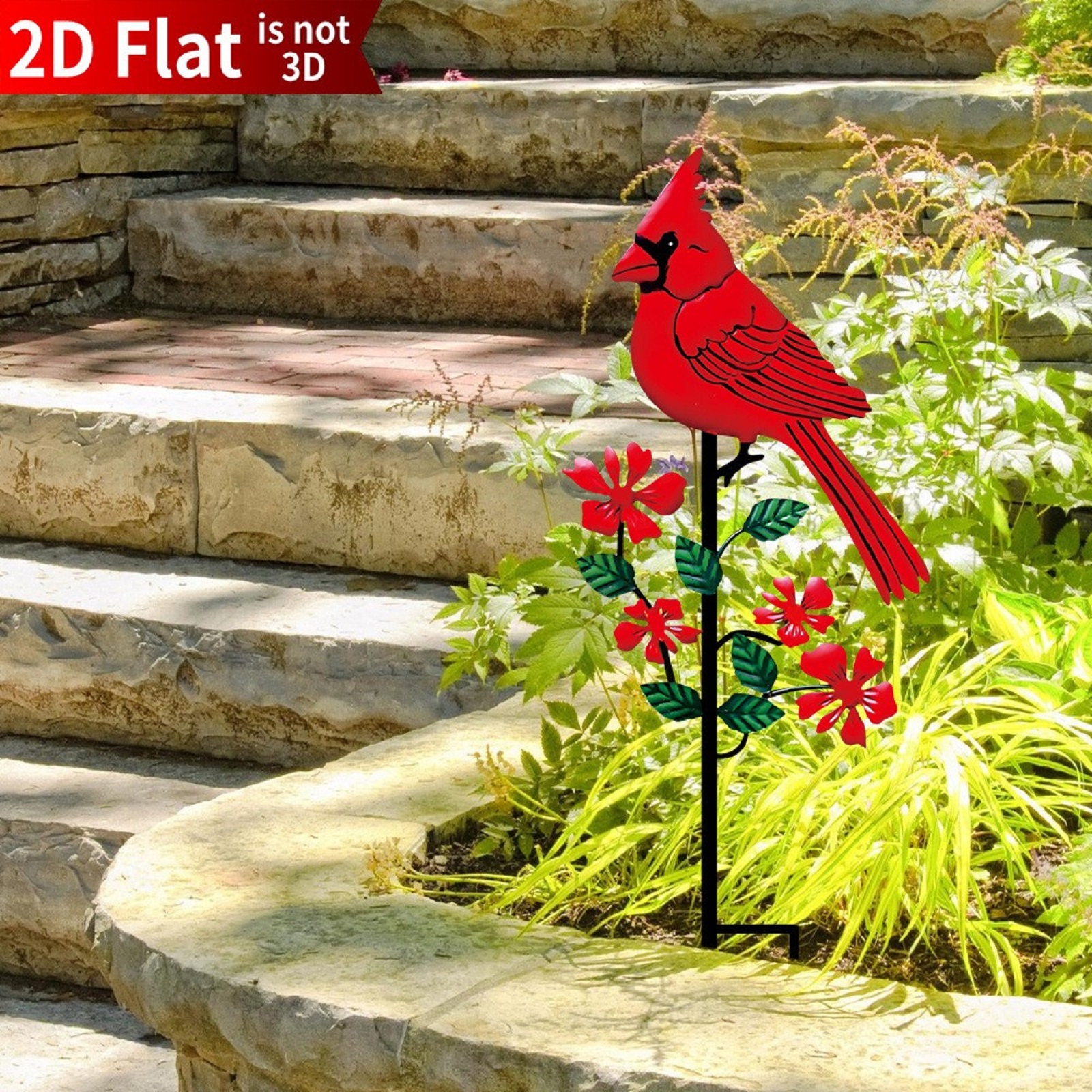 2D Flat Red Bird Design Garden - مراجعة Art And Craft Photos وسعره