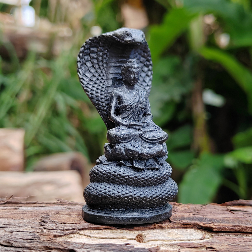 Snake-Guarding-Buddha Sculptur - مراجعة Art Craft Display وسعره