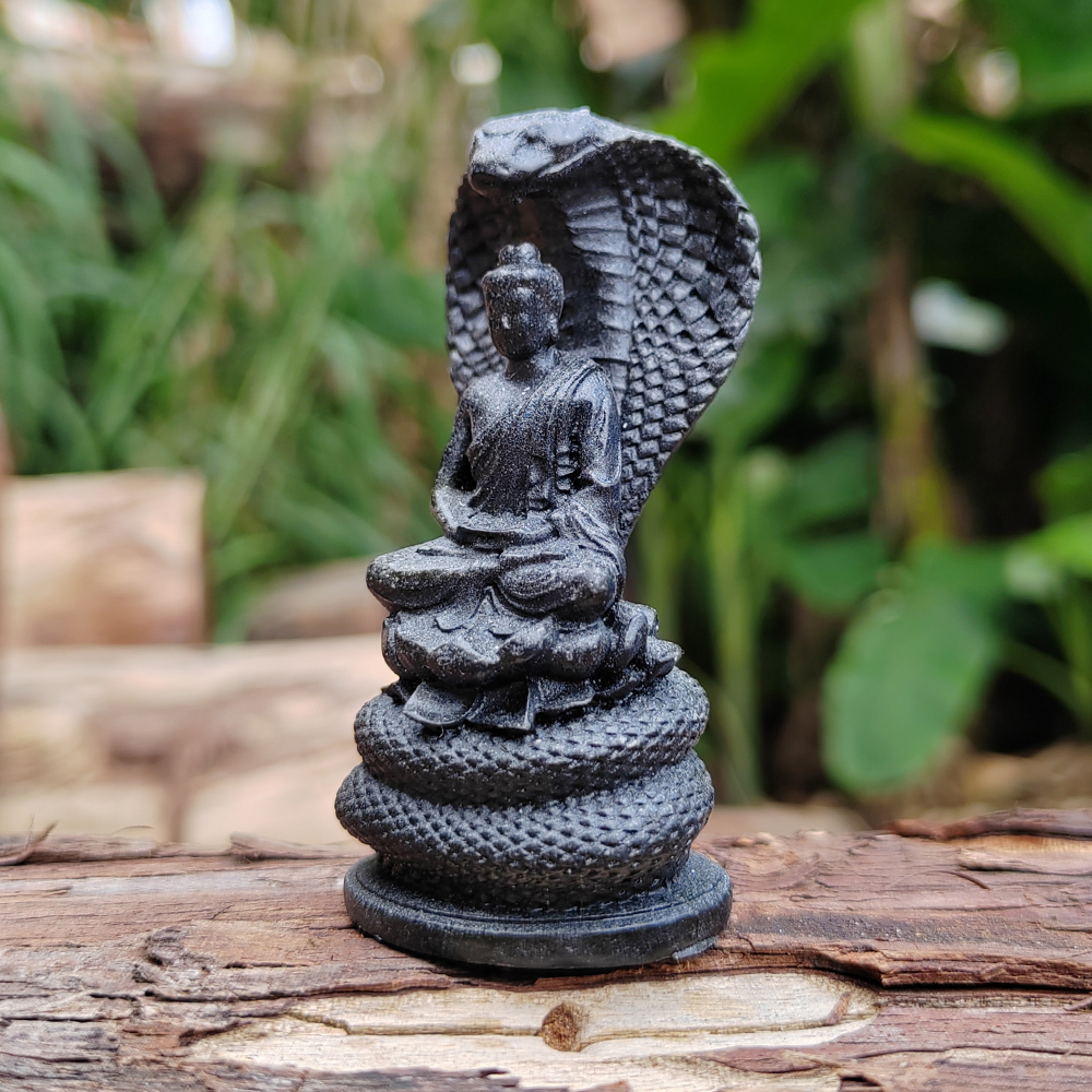 Snake-Guarding-Buddha Sculptur - مراجعة Art Craft Display وسعره