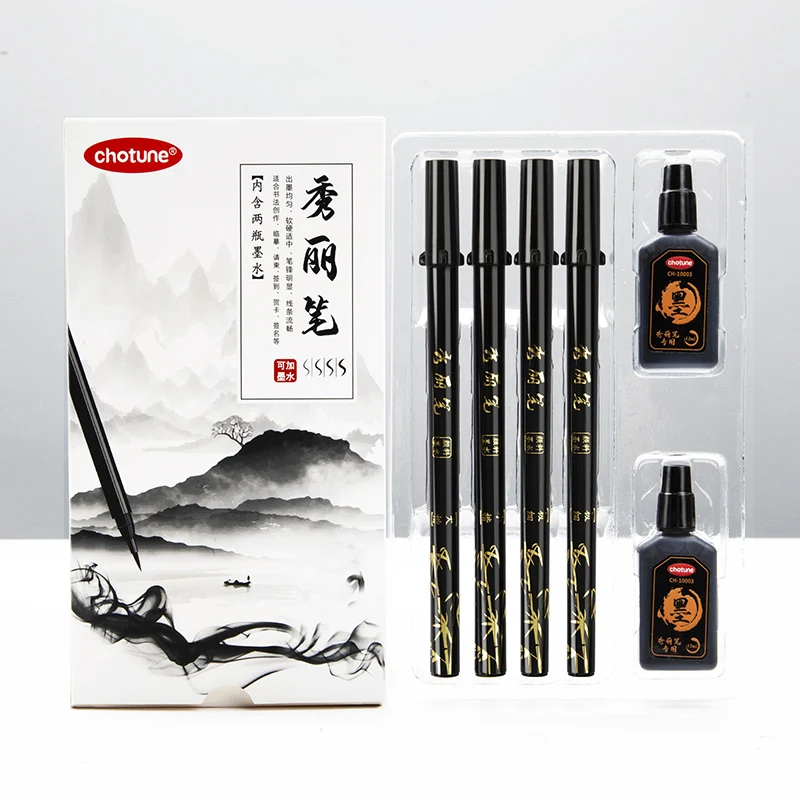 Brush Lettering Pens Set Black - مراجعة Calligraphy Pen Set وسعره