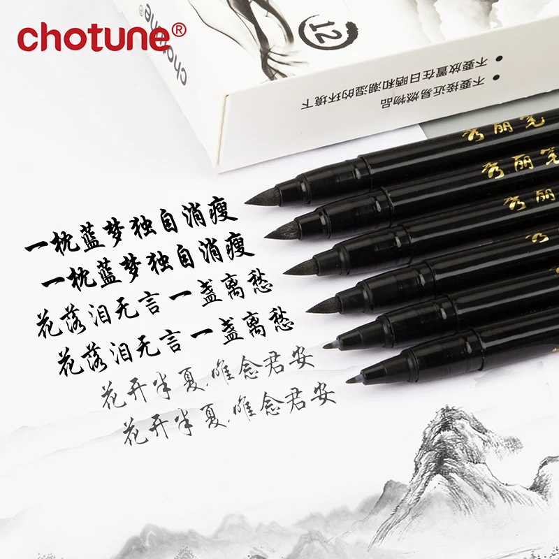 Brush Lettering Pens Set Black - مراجعة Calligraphy Pen Set وسعره