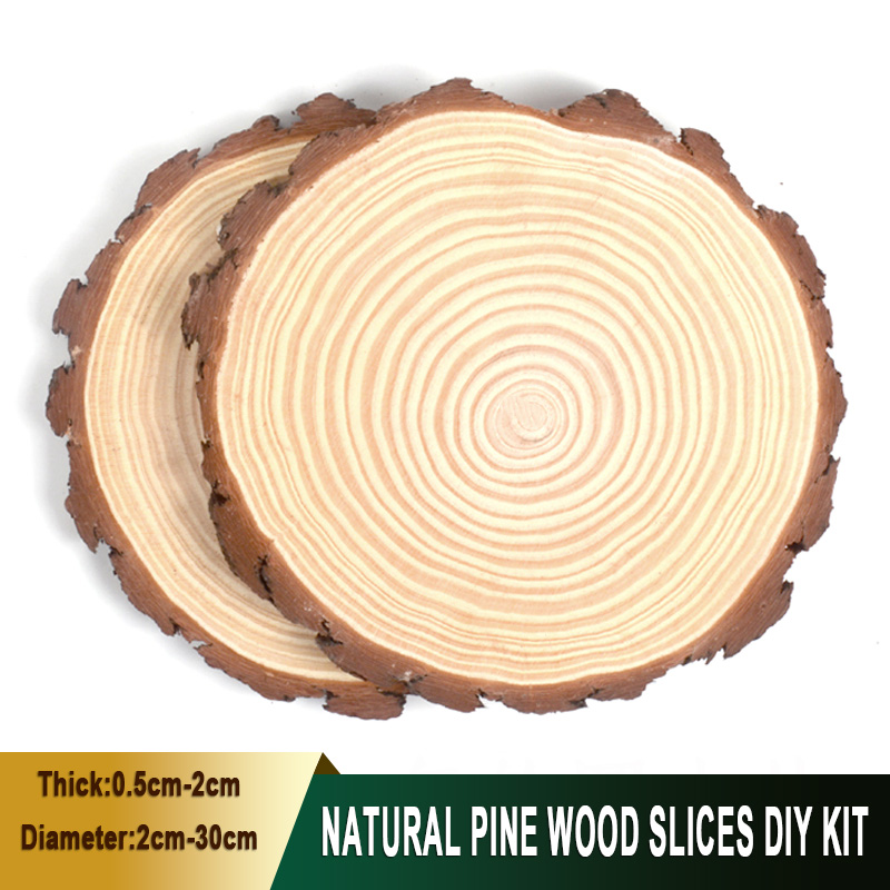 1-30Pcs Natural Pine Wood Slic - مراجعة Art And Craft Photos وسعره