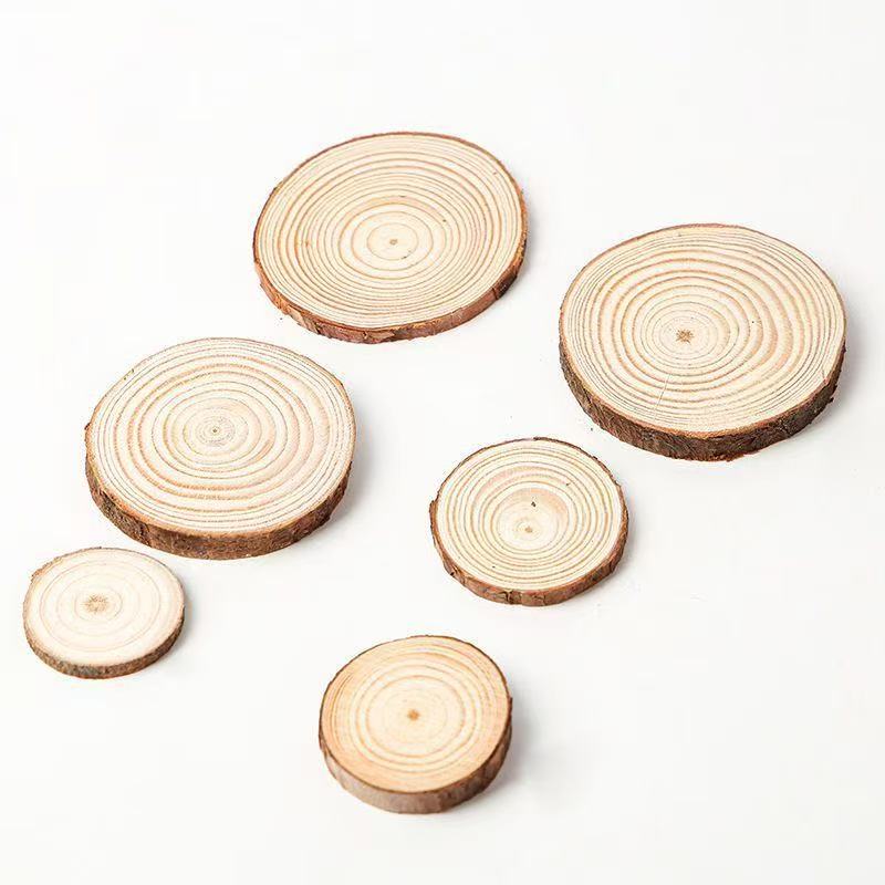 1-30Pcs Natural Pine Wood Slic - مراجعة Art And Craft Photos وسعره