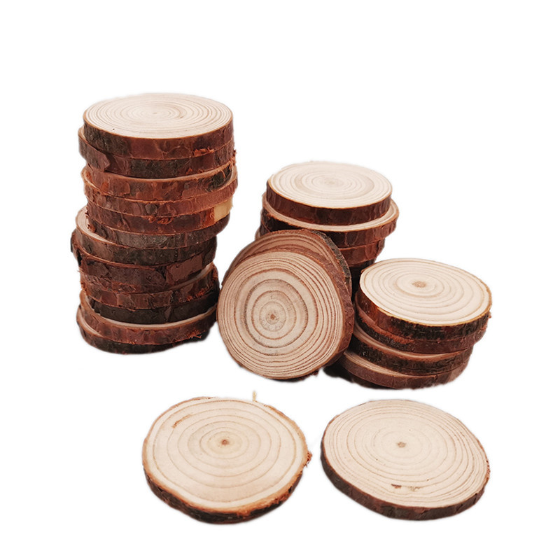 Unfinished Wood Slices Discs C - مراجعة Art Craft Christmas Tree وسعره