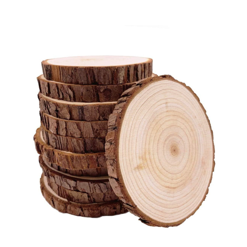 Unfinished Wood Slices Discs C - مراجعة Art Craft Christmas Tree وسعره