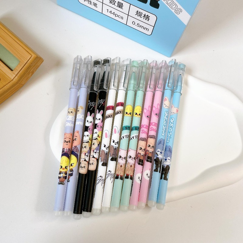 SKZOO Wolf chan Dwaekki Bbokar - مراجعة Calligraphy Pen Set وسعره