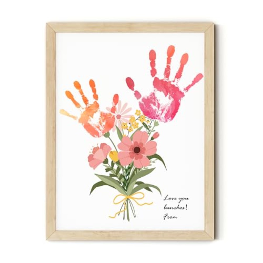 Flower Bouquet Handprint Art C - مراجعة Art & Craft Paper Ideas وسعره