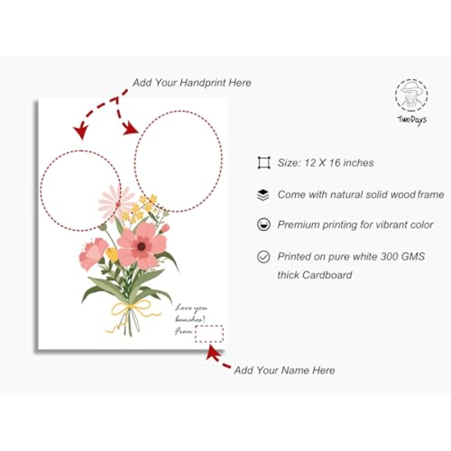 Flower Bouquet Handprint Art C - مراجعة Art & Craft Paper Ideas وسعره