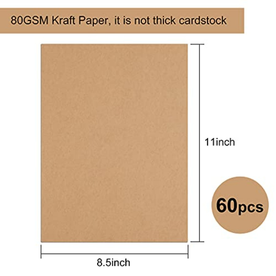 60 Sheets Kraft Paper 8.5 x 11 - مراجعة Art X Craft وسعره
