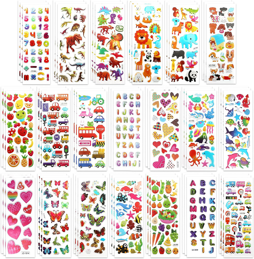 3D Puffy Bubble Stickersfor Ki - مراجعة Art Craft Toddler وسعره