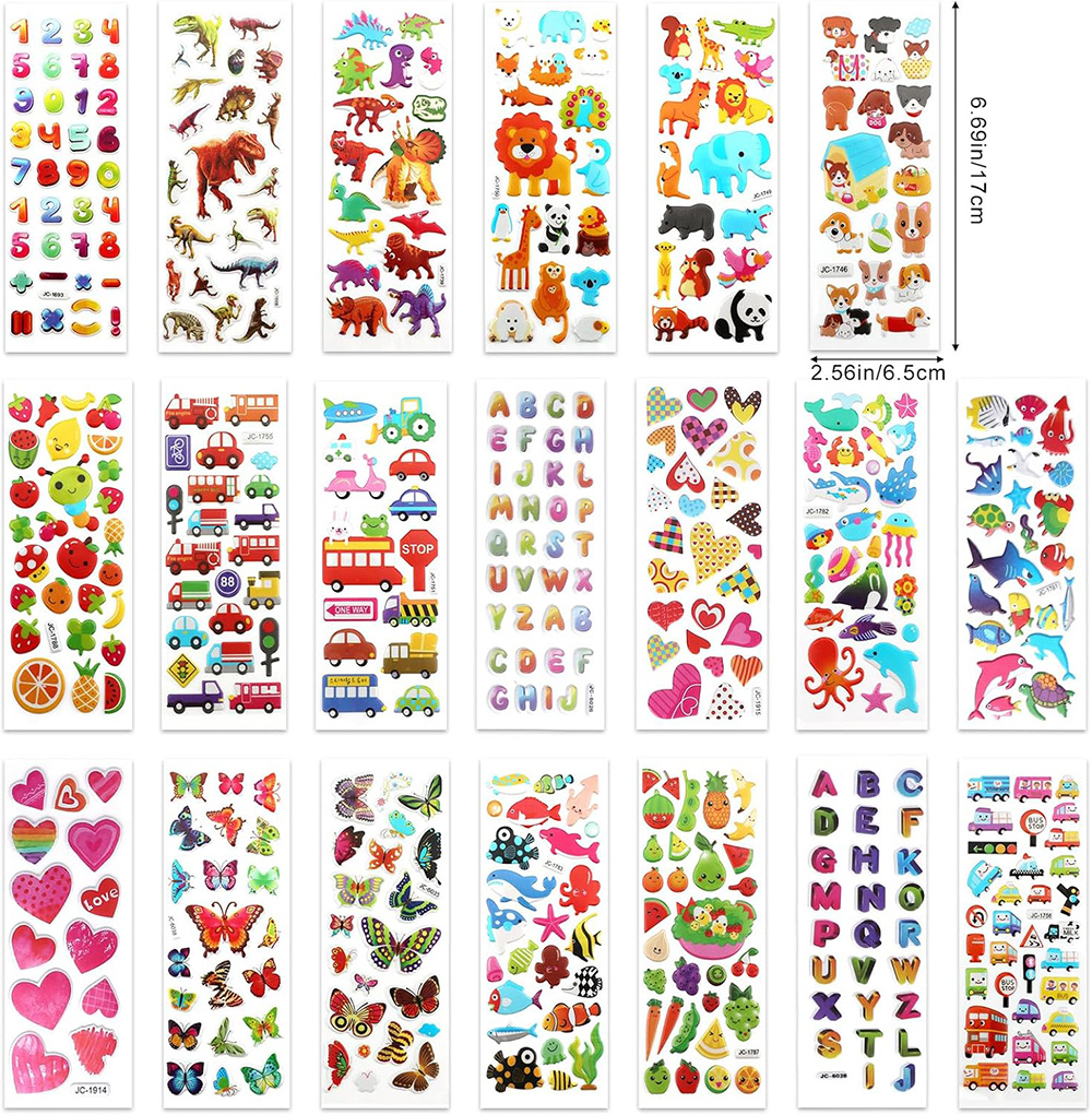 3D Puffy Bubble Stickersfor Ki - مراجعة Art Craft Toddler وسعره