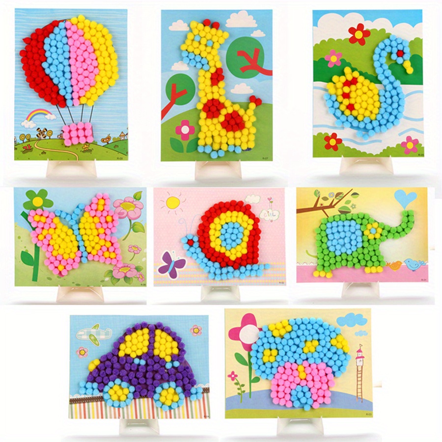 2pcs 16x21cm Colorful Pom-Pom  - مراجعة Art Craft Handmade وسعره