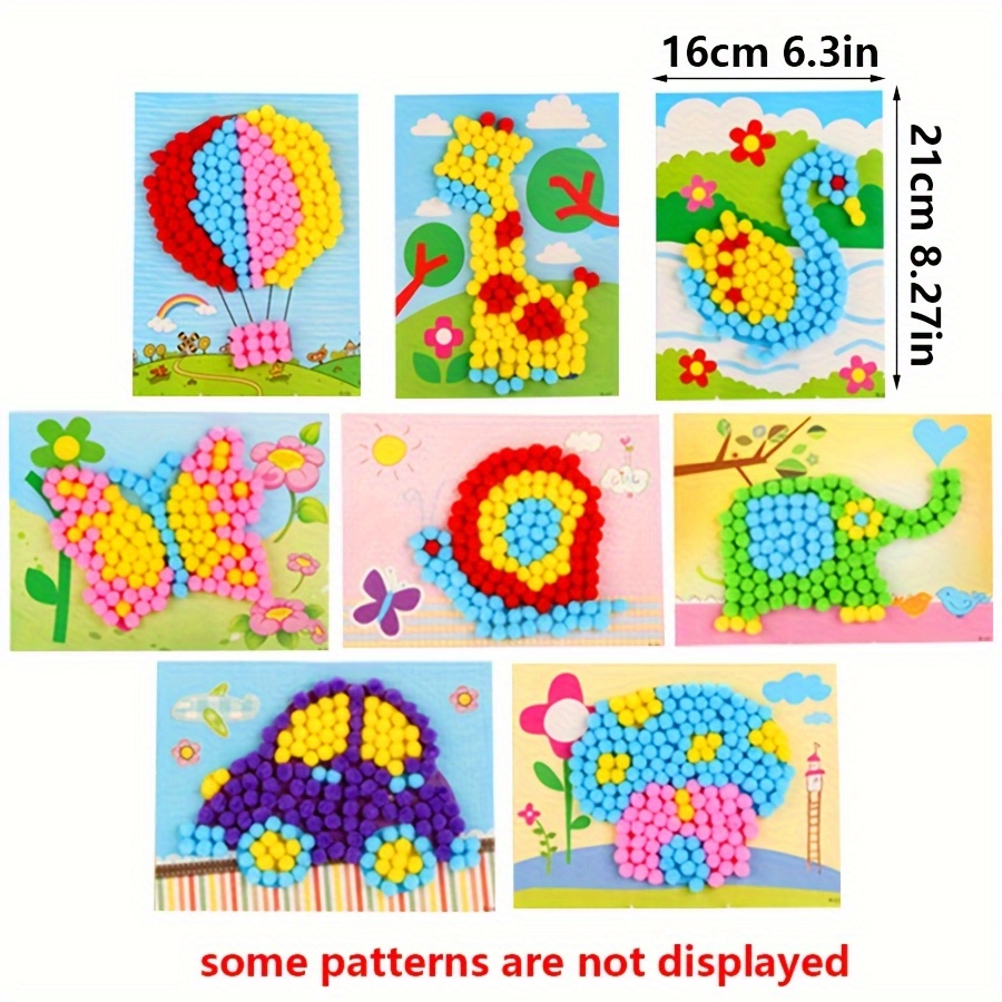 2pcs 16x21cm Colorful Pom-Pom  - مراجعة Art Craft Handmade وسعره
