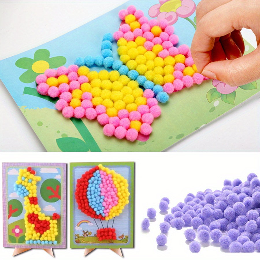 2pcs 16x21cm Colorful Pom-Pom  - مراجعة Art Craft Handmade وسعره