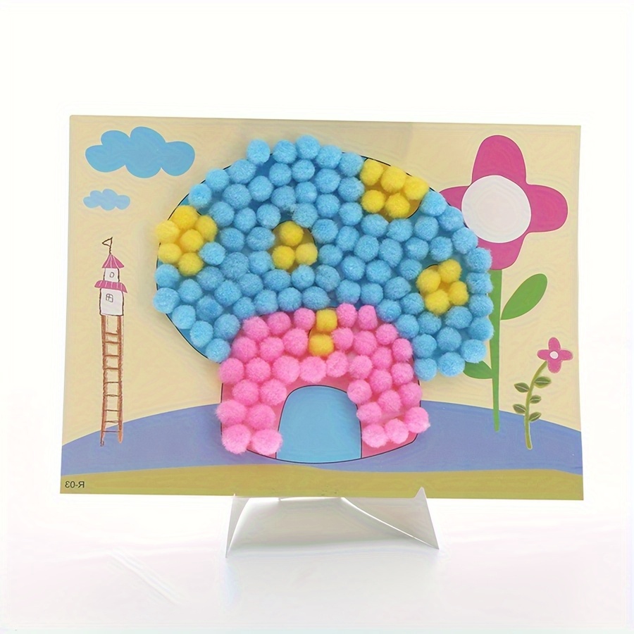 2pcs 16x21cm Colorful Pom-Pom  - مراجعة Art Craft Handmade وسعره