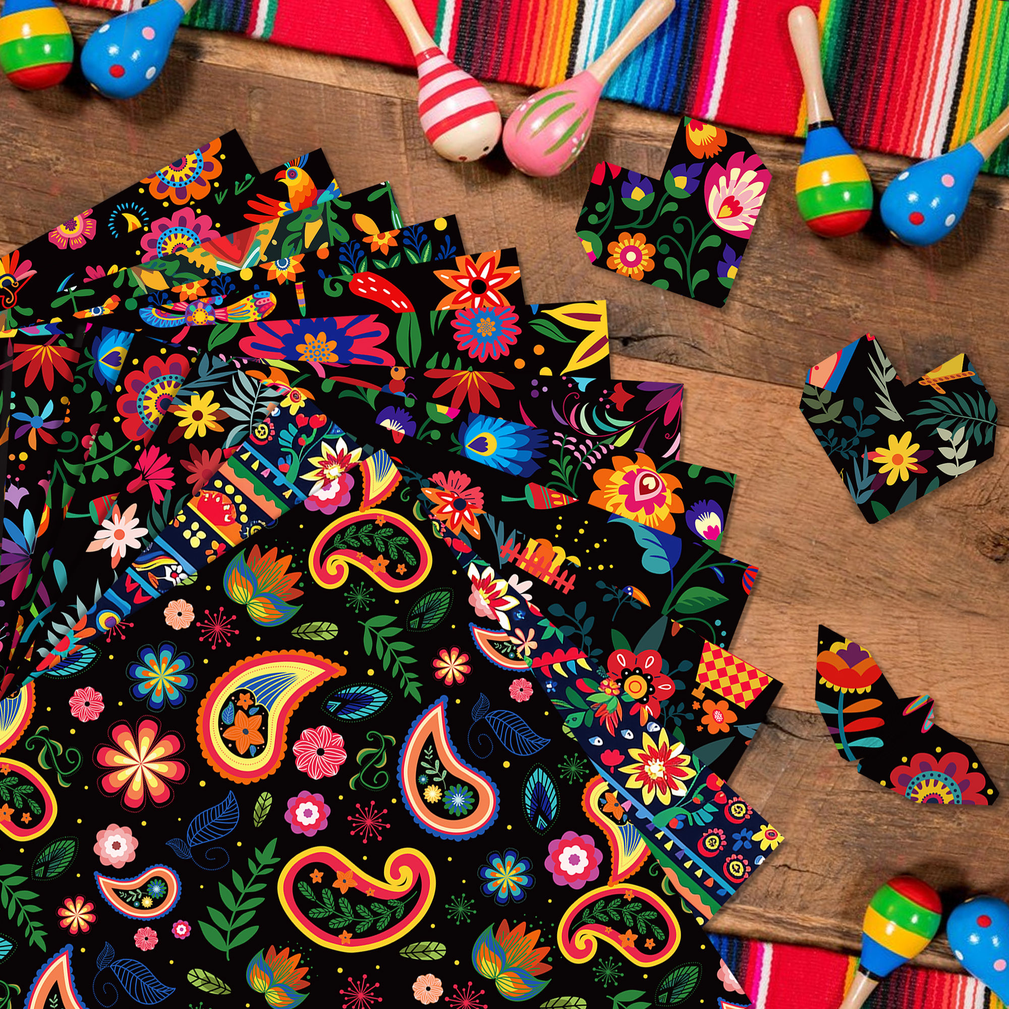 24pcs Mexican Scrapbook Paper  - مراجعة Art And Craft Photos وسعره