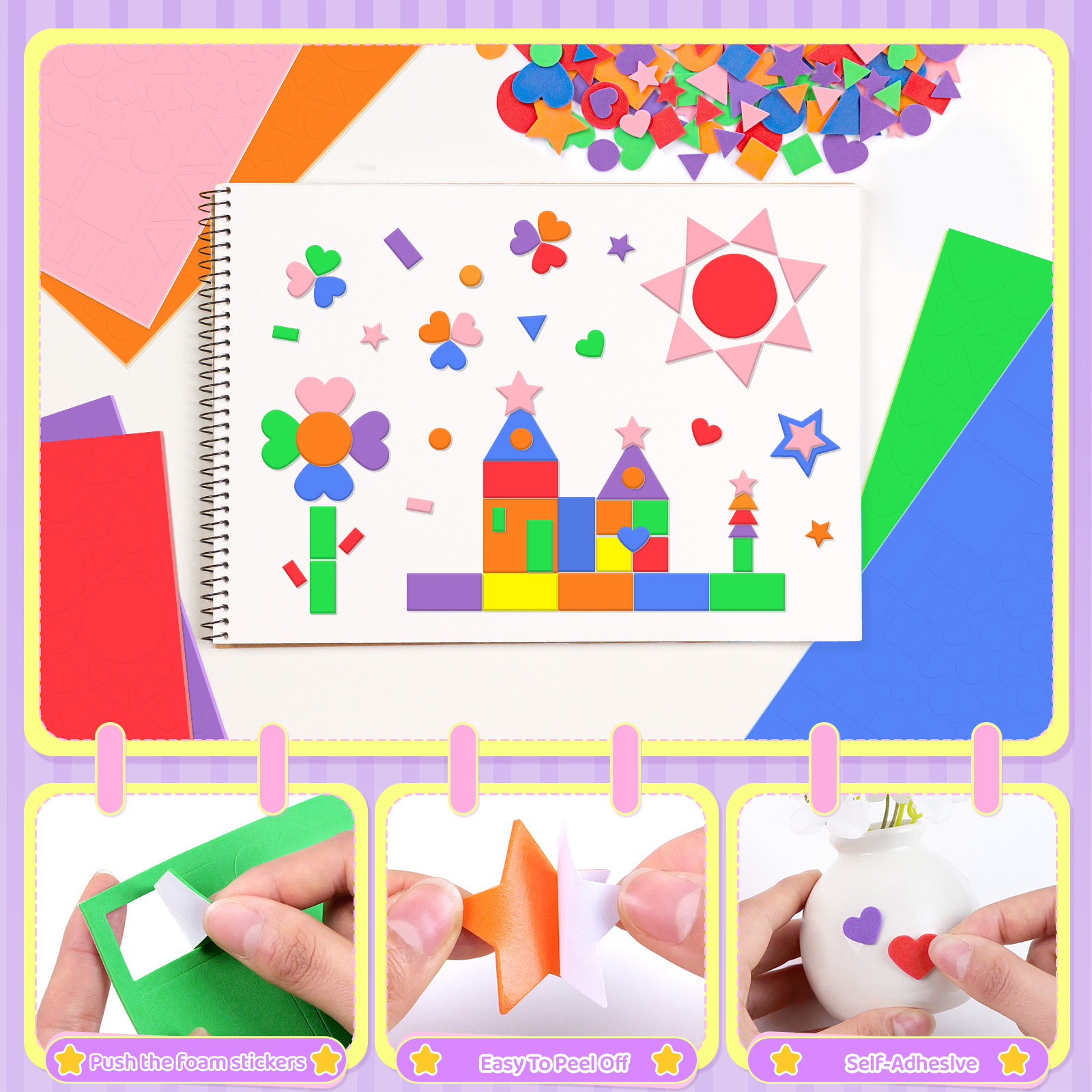 6/12/24 Sheets Non-Toxic EVA F - مراجعة Art Craft Toddler وسعره