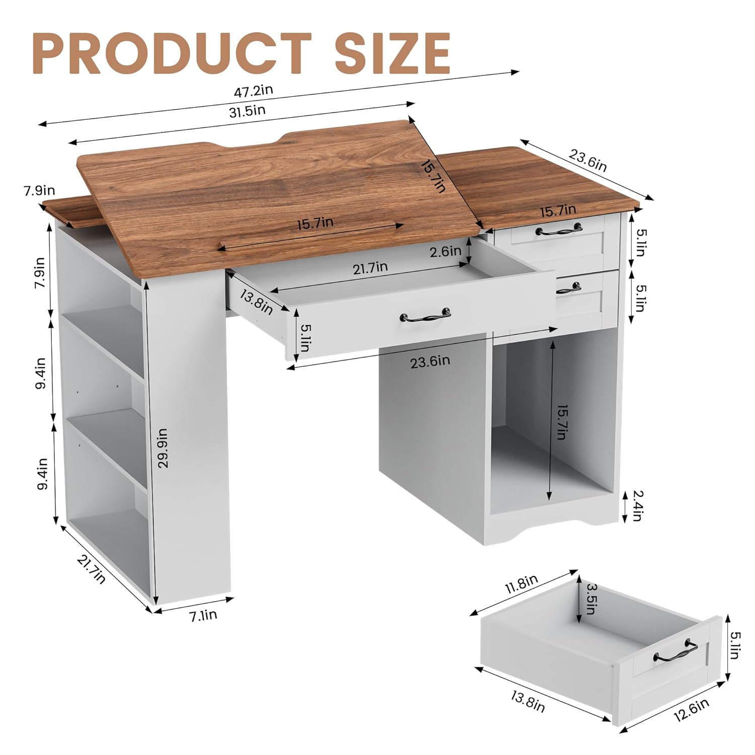 Drafting Table with Storage Ca - مراجعة Art & Craft Paper Ideas وسعره