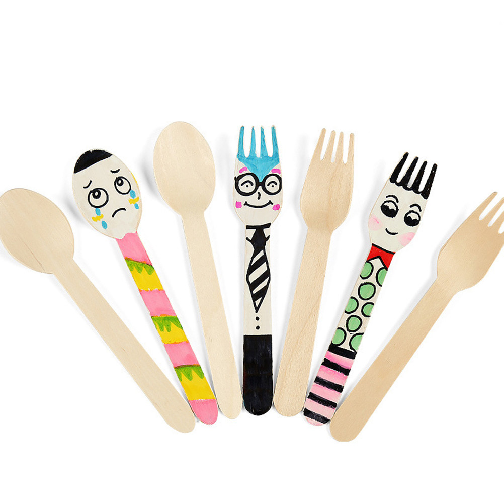 50Pcs Wooden Spoons Semi Finis - مراجعة Art Craft Class وسعره