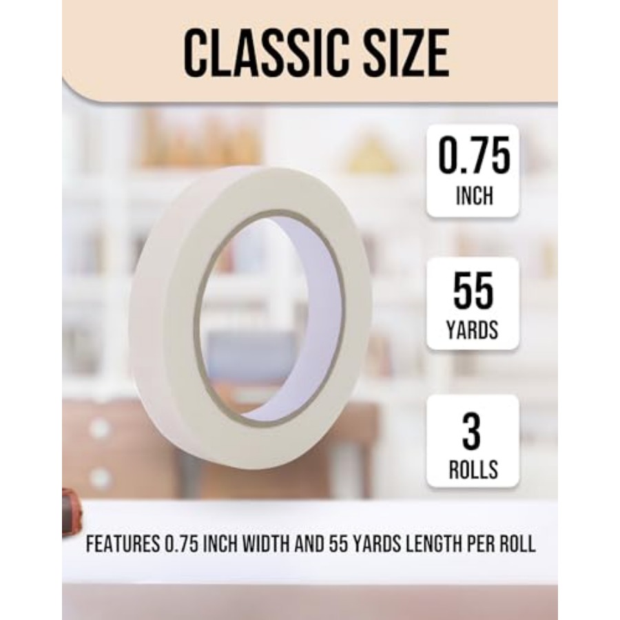Masking Tape 3/4 inch, 3 Pack  - مراجعة Art X Craft وسعره