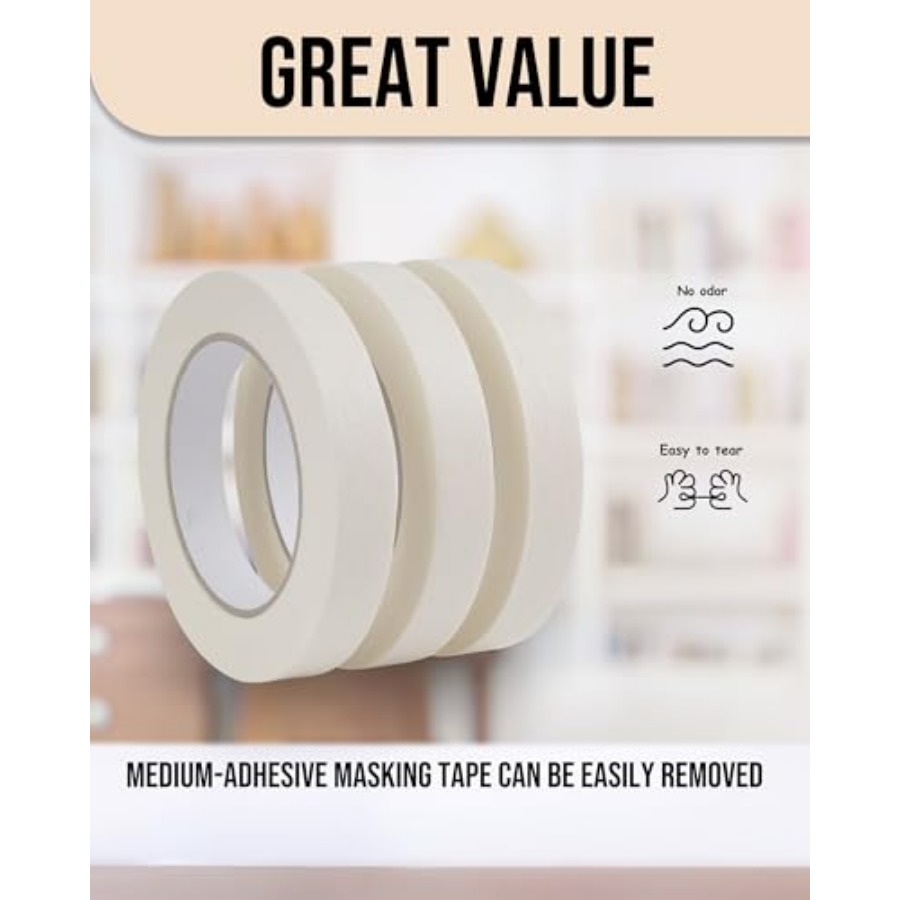 Masking Tape 3/4 inch, 3 Pack  - مراجعة Art X Craft وسعره