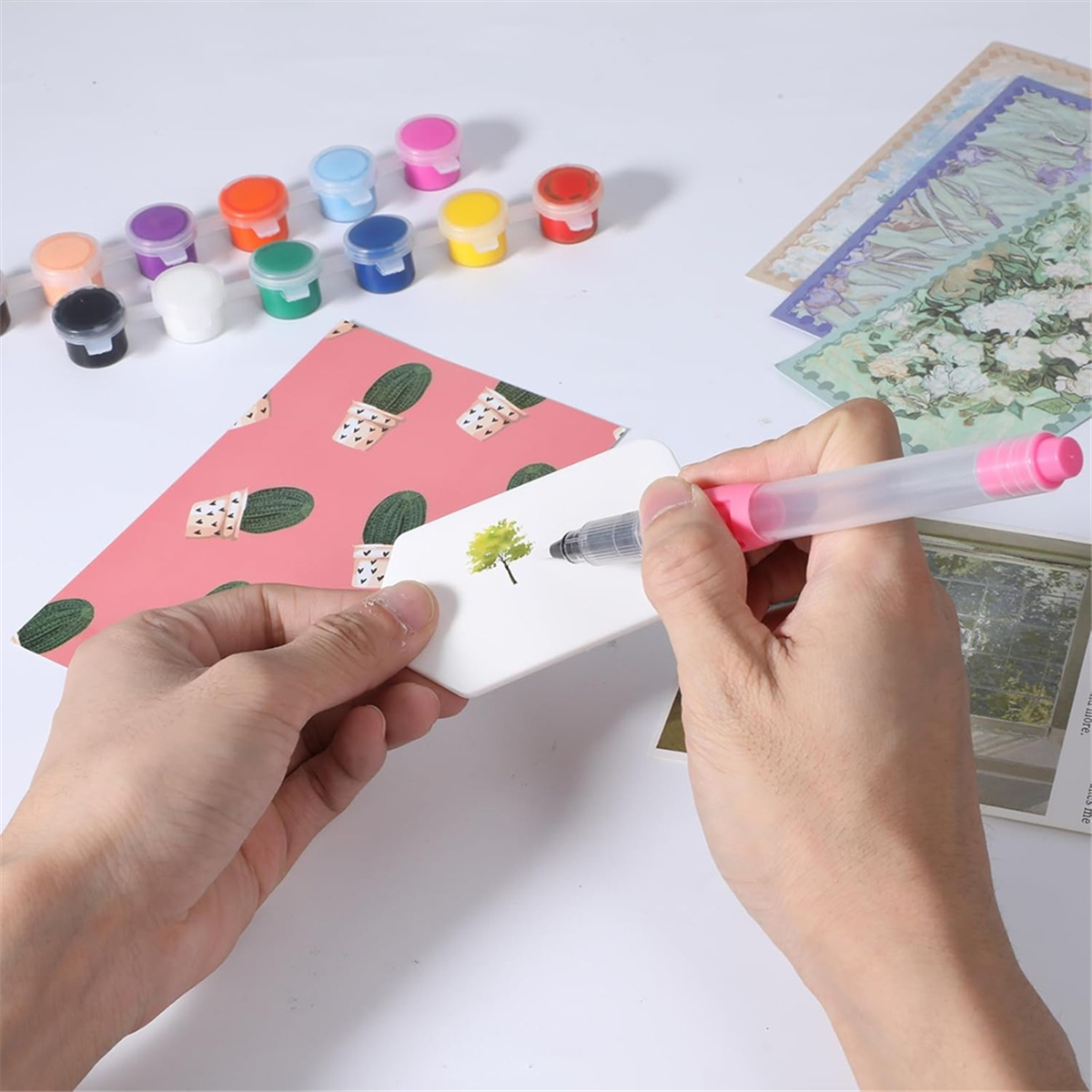 AA98 6Pcs Brushes for Painting - مراجعة Calligraphy Pen Set وسعره