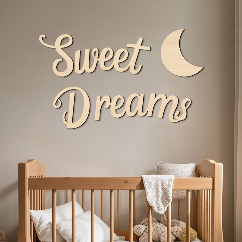 Sweet Dreams Wall Sign Wooden  - مراجعة Art Craft Display وسعره