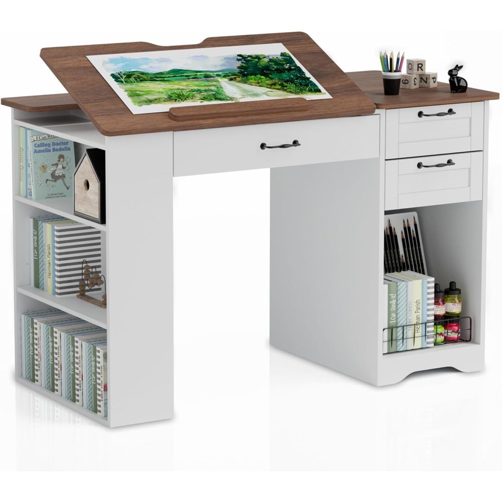 Drating Table with Storage Cab - مراجعة Art & Craft Paper Ideas وسعره