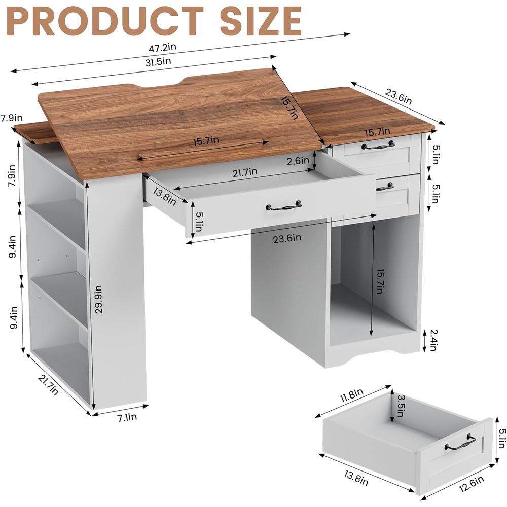 Drating Table with Storage Cab - مراجعة Art & Craft Paper Ideas وسعره