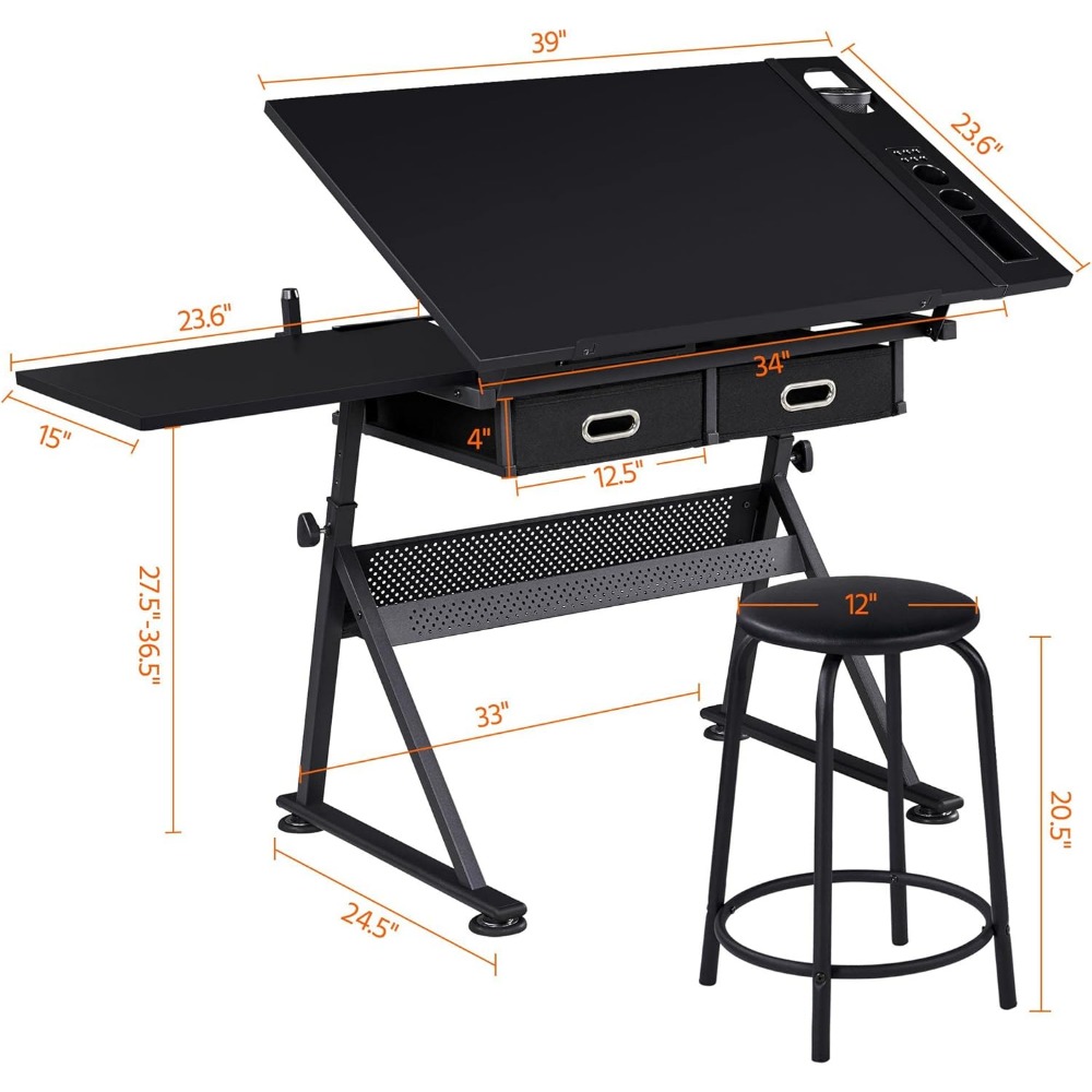 Art Craft Table with Adjustabl - مراجعة Art & Craft Paper Ideas وسعره