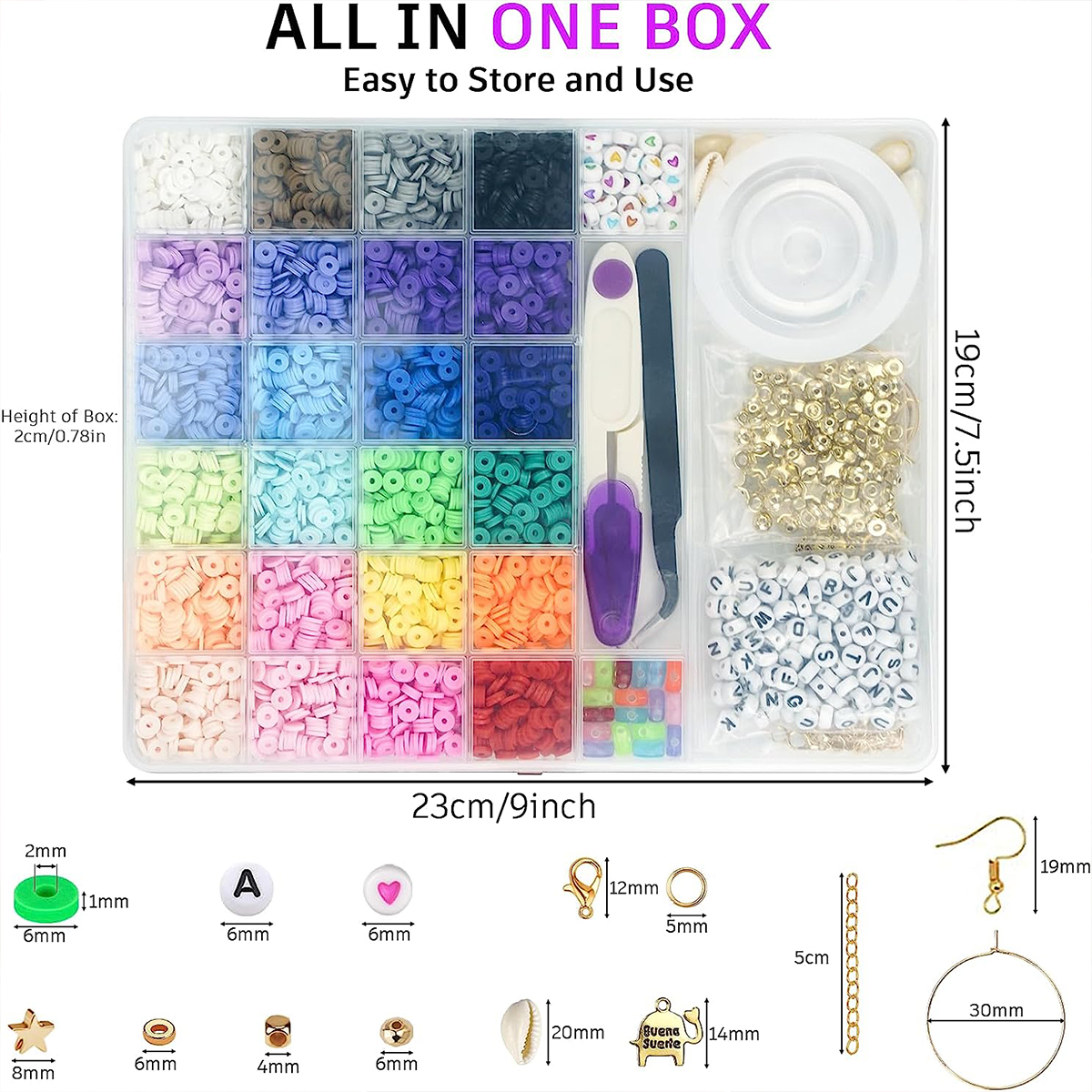 6000 Pcs 24 Colors Flat Round  - مراجعة Polymer Clay Set وسعره