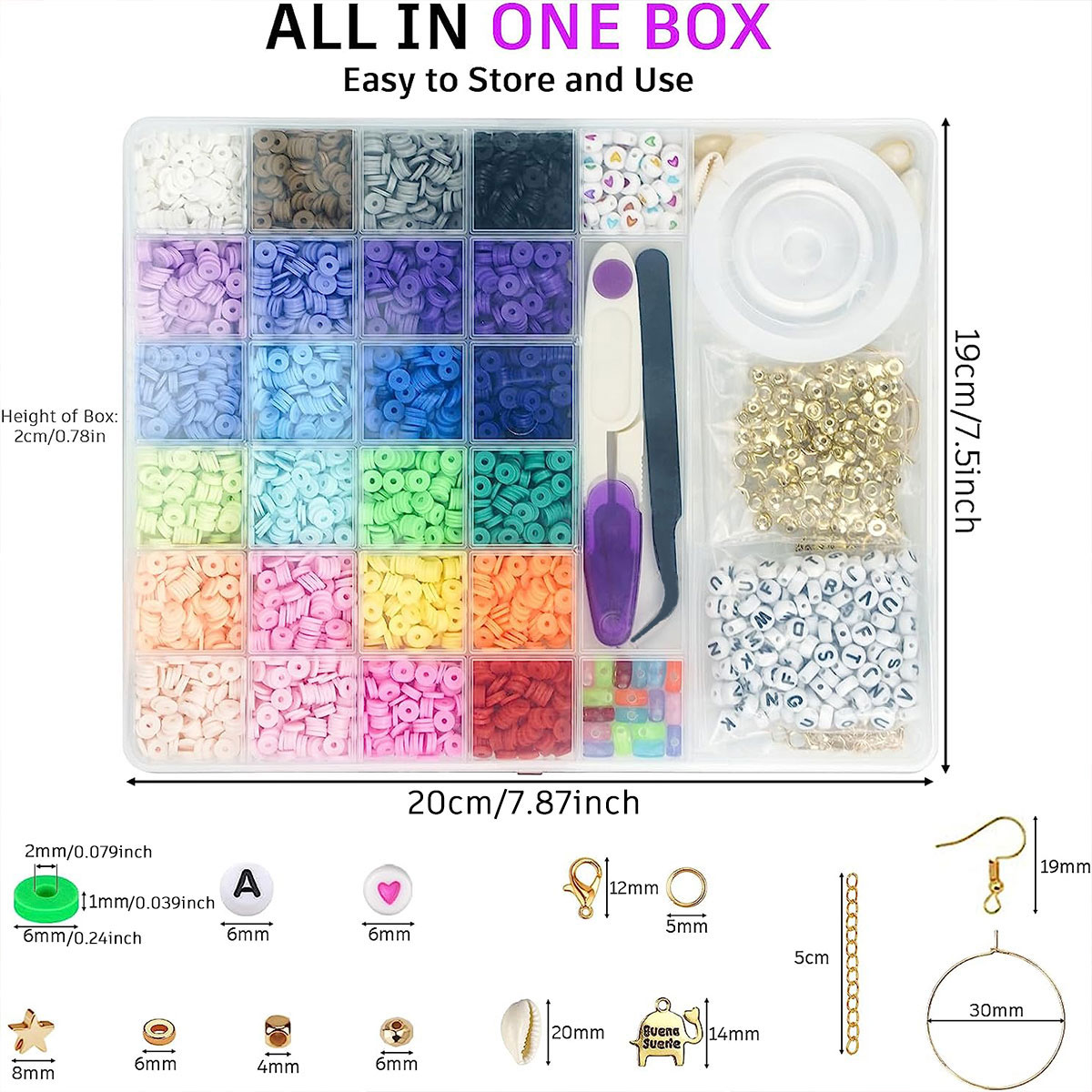 6000 Pcs 24 Colors Flat Round  - مراجعة Polymer Clay Set وسعره