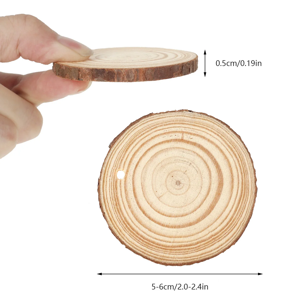 30pcs Natural Wood Slices Craf - مراجعة Art Craft Christmas Tree وسعره