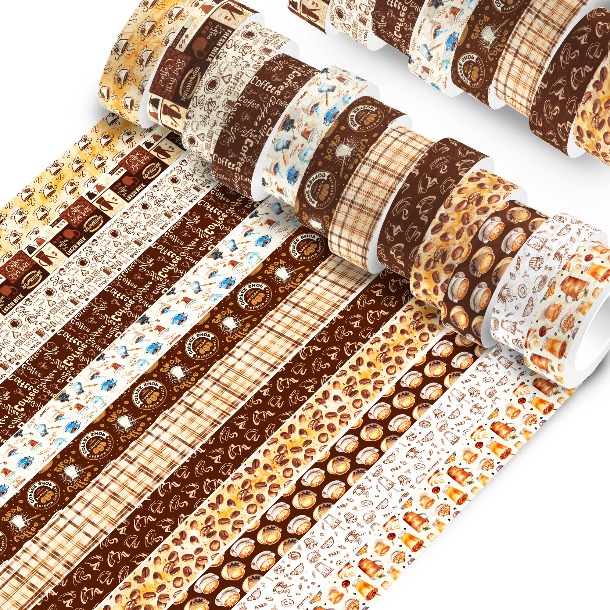 Vintage Coffee Pattern Washi T - مراجعة Art And Craft Photos وسعره