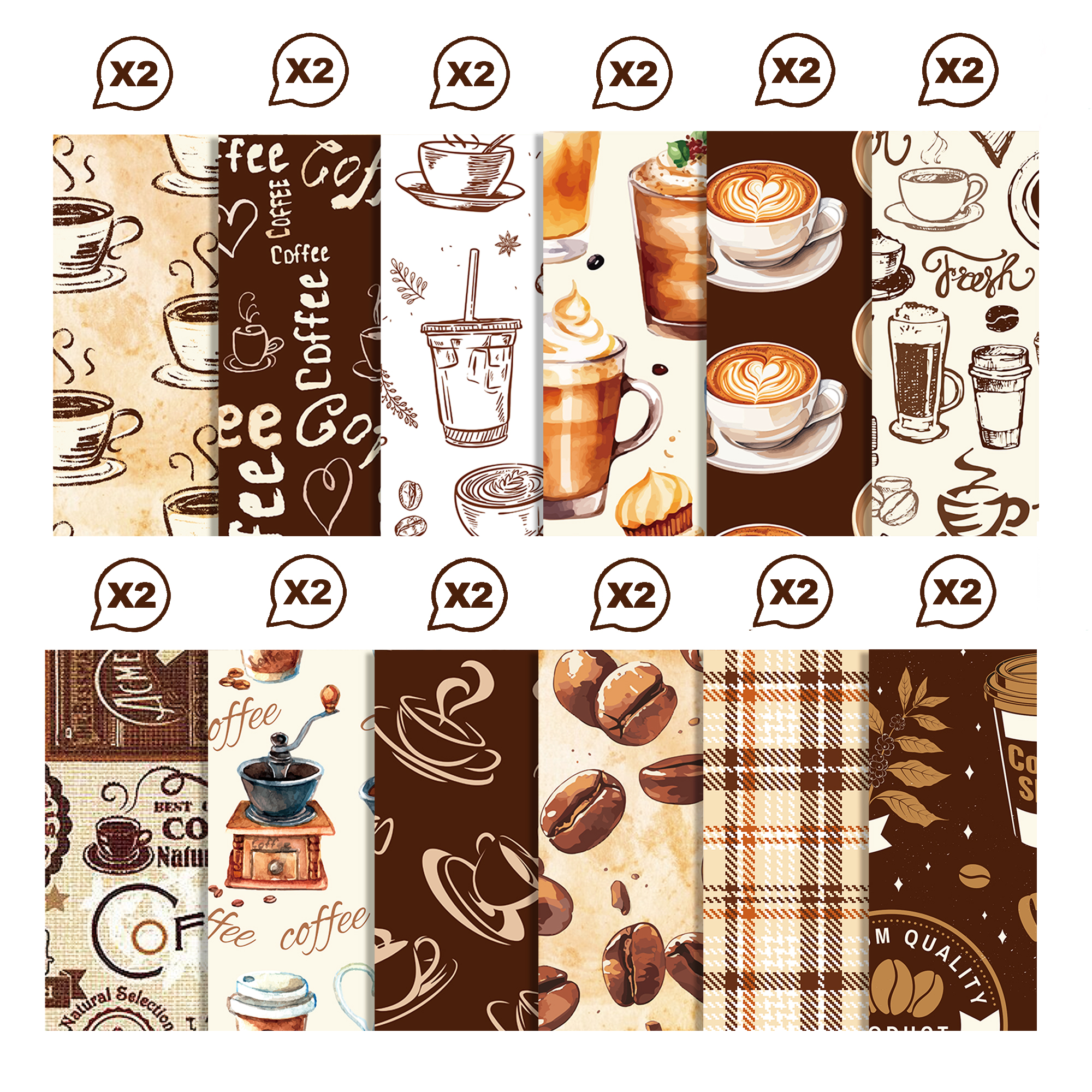 Vintage Coffee Pattern Washi T - مراجعة Art And Craft Photos وسعره